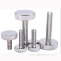 Stainless steel DIN653 Flat head Knurled thumb screw